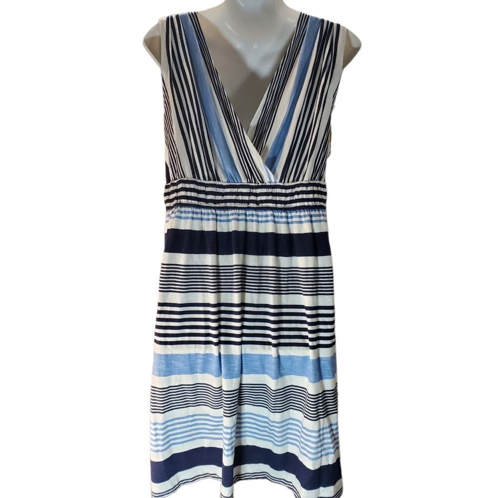 NEW BEACH LUNCH LOUNGE striped dress M - Picture 2 of 5
